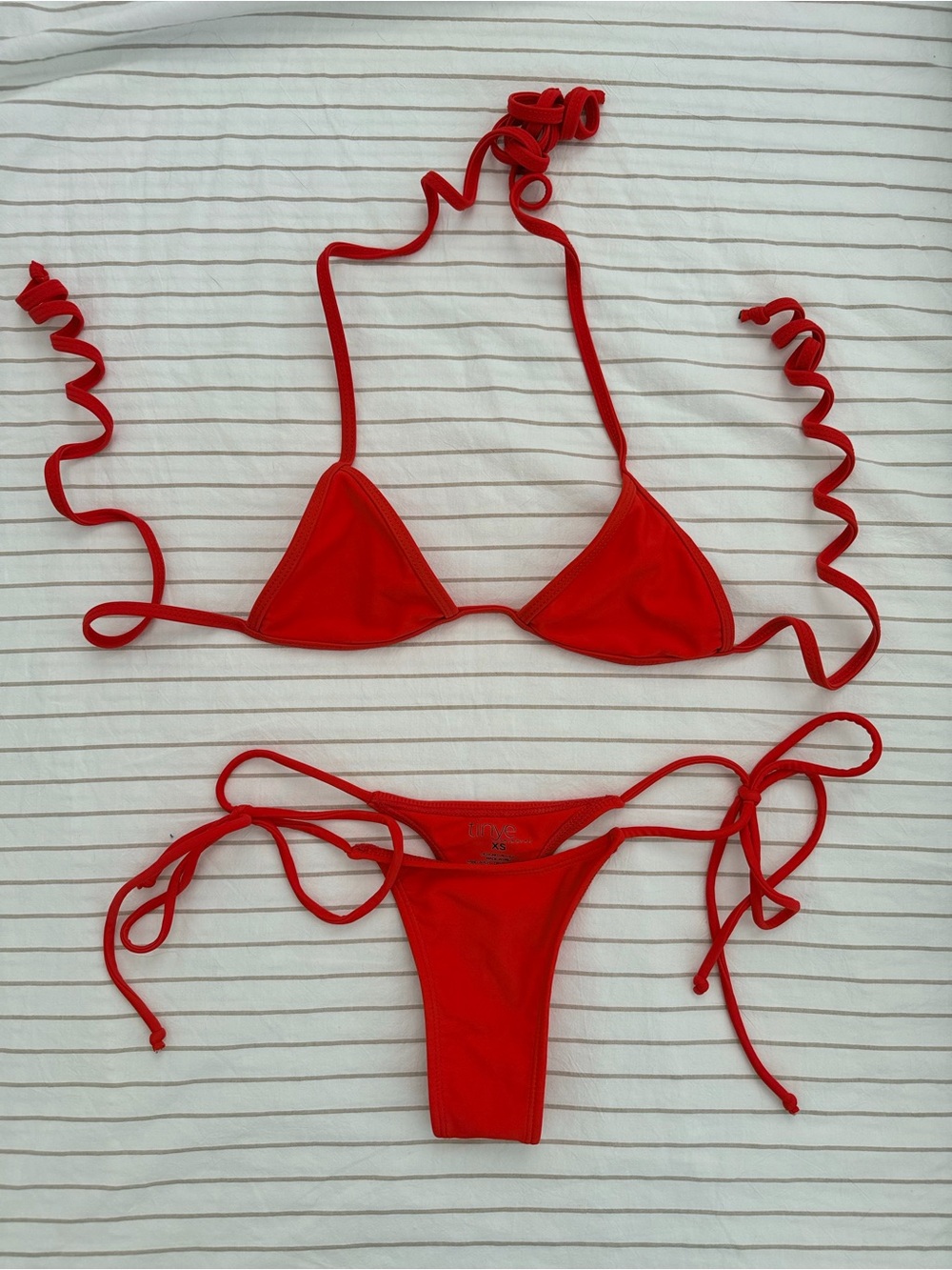 Tinye Swimwear - red string bikini
